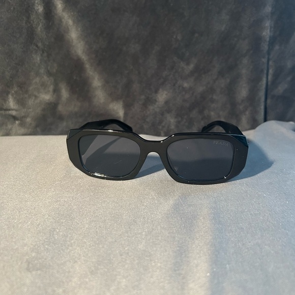 Prada Black Chunky Rectangular Sunglasses - Picture 6 of 10